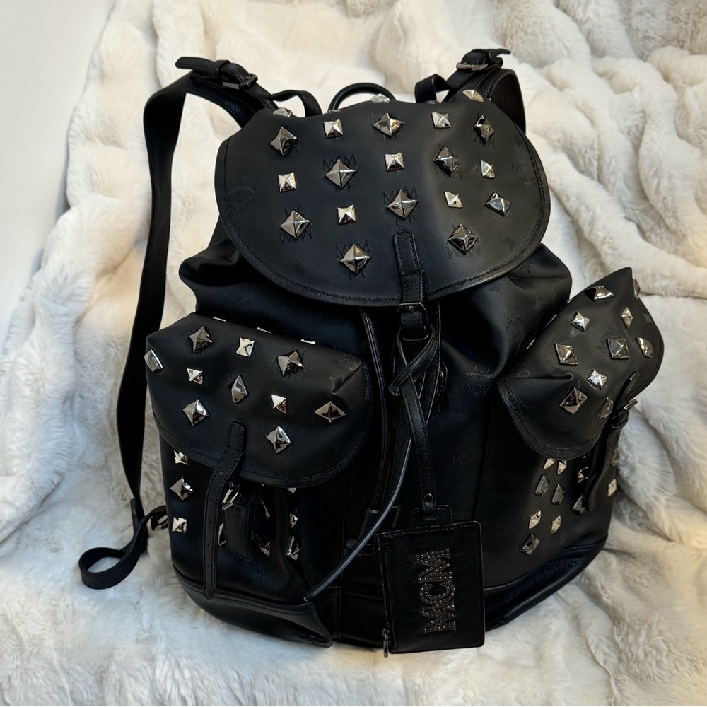 MCM Stark backpack with silver-toned studs